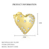 Wholesale Women's Minimalist Geometric Heart Shaped S925 Sterling Silver Zirconia Micro Set Earrings