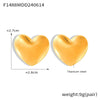 Wholesale Women's Minimalist Geometric Heart 316L Stainless Steel Goldplated Earrings With Electroplating