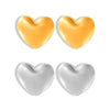 Wholesale Women's Minimalist Geometric Heart 316L Stainless Steel Goldplated Earrings With Electroplating