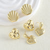 Wholesale Women's Minimalist Geometric Heartshaped Copper Earrings With Electroplating
