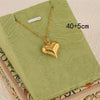 Wholesale Women's Minimalist Geometric Hollow Heart Pendant 18K Gold Stainless Steel Cross Chain Electroplated Necklace Choker Jewelry