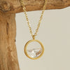Wholesale Women's Minimalist Geometric Hollow Pendant 316L Stainless Steel 316L Stainless Steel Necklace With Electroplating And Cross Chain
