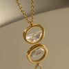 Wholesale Women's Minimalist Geometric Hollow Pendant 316L Stainless Steel 316L Stainless Steel Necklace With Electroplating And Cross Chain