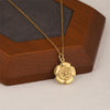 Wholesale Women's Minimalist Geometric 18K Gold Electroplated Stainless Steel Cross Chain Rose Pendant Necklace