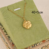 Wholesale Women's Minimalist Geometric 18K Gold Electroplated Stainless Steel Cross Chain Rose Pendant Necklace