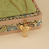 Wholesale Women's Minimalist Geometric 18K Gold Electroplated Stainless Steel Elephant Pendant Cross Chain Necklace
