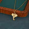 Wholesale Women's Minimalist Geometric 18K Gold Electroplated Stainless Steel Elephant Pendant Cross Chain Necklace