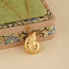 Wholesale Women's Minimalist Geometric 18K Gold Plated Stainless Steel Conch Shell Pendant Necklace With Cross Chain