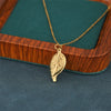 Wholesale Women's Minimalist Geometric 18K Gold Plated Stainless Steel Cross Chain Leaf Clavicle Necklace