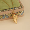 Wholesale Women's Minimalist Geometric 18K Gold Plated Stainless Steel Cross Chain Leaf Clavicle Necklace