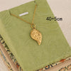 Wholesale Women's Minimalist Geometric 18K Gold Plated Stainless Steel Cross Chain Leaf Clavicle Necklace