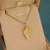 Wholesale Women's Minimalist Geometric 18K Gold Plated Stainless Steel Cross Chain Leaf Clavicle Necklace