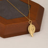 Wholesale Women's Minimalist Geometric 18K Gold Plated Stainless Steel Cross Chain Leaf Clavicle Necklace