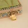 Wholesale Women's Minimalist Geometric 18K Gold Plated Stainless Steel Elephant Pendant Cross Chain Necklace