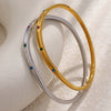 Wholesale Women's Minimalist Geometric 18K Goldplated Stainless Steel Bracelet
