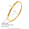 Wholesale Women's Minimalist Geometric 18K Goldplated Stainless Steel Bracelet