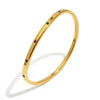 Wholesale Women's Minimalist Geometric 18K Goldplated Stainless Steel Bracelet