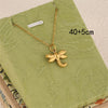 Wholesale Women's Minimalist Geometric 18K Goldplated Stainless Steel Dragonfly Pendant Cross Chain Necklace