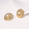 Wholesale Women's Minimalist Geometric 18K Goldplated Stainless Steel Earrings