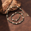 Wholesale Women's Minimalist Geometric Natural Stone Pearl Turquoise Layered S925 Silver Electroplated Necklace Cross Chain