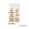 Wholesale Women's Minimalist Geometric Plastic Electroplated Starfish Shell Earring Set