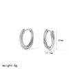 Wholesale Women's Minimalist Geometric Pleated 18K Gold Vacuum Electroplated Stainless Steel Hoop Earrings