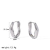 Wholesale Women's Minimalist Geometric Pleated 18K Gold Vacuum Electroplated Stainless Steel Hoop Earrings