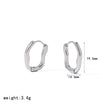 Wholesale Women's Minimalist Geometric Pleated 18K Gold Vacuum Electroplated Stainless Steel Hoop Earrings