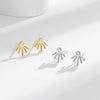 Wholesale Women's Minimalist Geometric S925 Sterling Silver Electroplated Ear Studs With Zircon And Antiallergy Feature