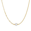 Wholesale Women's Minimalist Geometric S925 Sterling Silver Gold Plated Freshwater Pearl Bracelet