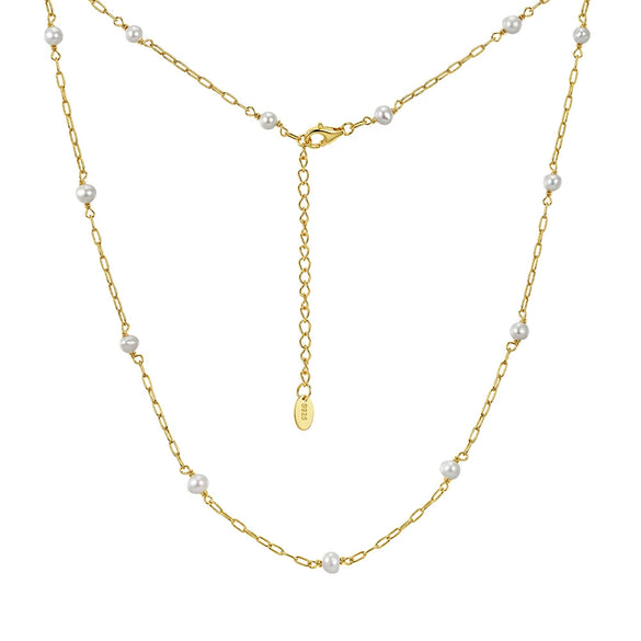 Wholesale Women's Minimalist Geometric 925 Silver Cross Chain Necklace With Electroplating
