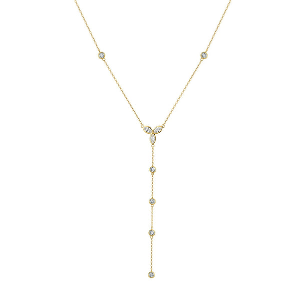 Wholesale Women's Minimalist Geometric 925 Silver Electroplated Cross Chain Long Necklace