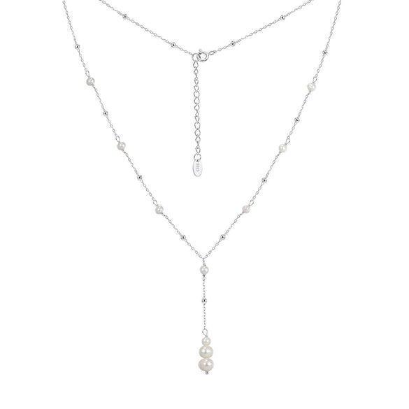 Wholesale Women's Minimalist Geometric 925 Silver Electroplated Cross Chain Multilayered Necklace