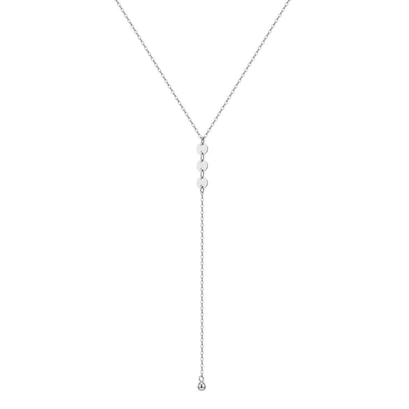 Wholesale Women's Minimalist Geometric Silver Electroplated Cross Chain Yshaped Clavicle Necklace