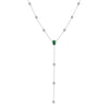 Wholesale Women's Minimalist Geometric Silver 925 Silver Electroplated Water Dropshaped Long Necklace Cross Chain Collarbone Chain Fashion Accessory