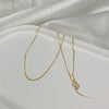 Wholesale Women's Minimalist Geometric 925 Silver Snake Bone Chain Gold Plated