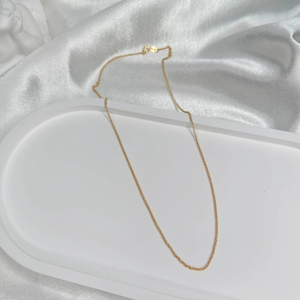 Wholesale Women's Minimalist Geometric 925 Silver Snake Bone Chain Gold Plated