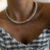 Wholesale Women's Minimalist Geometric Stainless Steel And Titanium Steel Snake Bone Chain Necklace