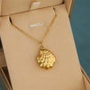 Wholesale Women's Minimalist Geometric Stainless Steel Cross Chain Necklace With 18K Gold Electroplated Conch Pendant