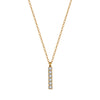 Wholesale Women's Minimalist Geometric Stainless Steel Diamondstudded 18K Gold Plated Cnc Pendant Necklace With Calendering Chain