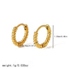 Wholesale Women's Minimalist Geometric Stainless Steel Earrings With Electroplating And Diamond