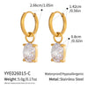 Wholesale Women's Minimalist Geometric Stainless Steel Earrings With Pvd Furnace Vacuum Real Gold Plating