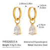 Wholesale Women's Minimalist Geometric Stainless Steel Earrings With Pvd Furnace Vacuum Real Gold Plating