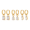 Wholesale Women's Minimalist Geometric Stainless Steel Earrings With Pvd Furnace Vacuum Real Gold Plating