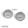 Wholesale Women's Minimalist Geometric Stainless Steel Earrings With Vacuum Real Gold Plating In Pvd Furnace