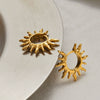 Wholesale Women's Minimalist Geometric Stainless Steel Electroplated Earrings