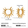 Wholesale Women's Minimalist Geometric Stainless Steel Electroplated Earrings