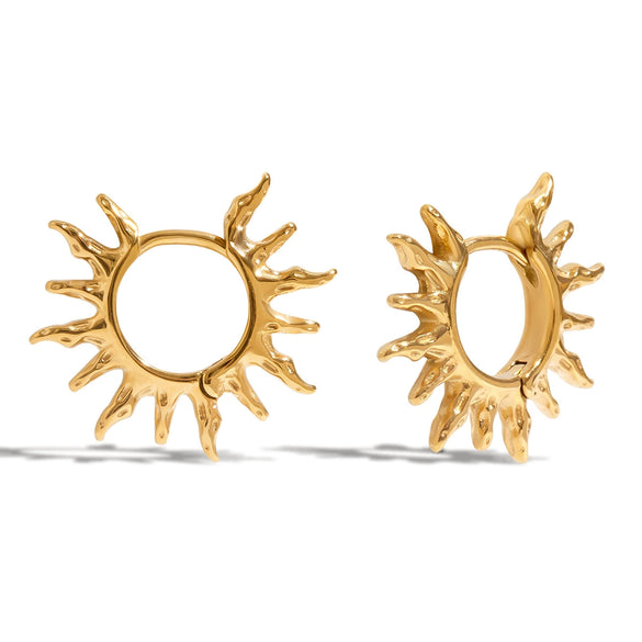 Wholesale Women's Minimalist Geometric Stainless Steel Electroplated Earrings