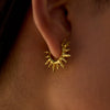 Wholesale Women's Minimalist Geometric Stainless Steel Electroplated Earrings