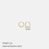 Wholesale Women's Minimalist Geometric Stainless Steel Electroplated Hoop Earrings